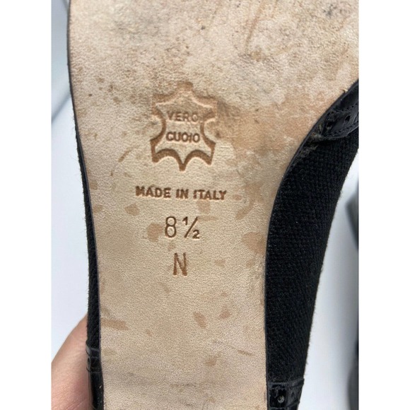 Talbots Shoes Women’s‎ Sz 8.5N Vero Cuoio Womens Square Toe 2” Heel Dress Black - Picture 11 of 12